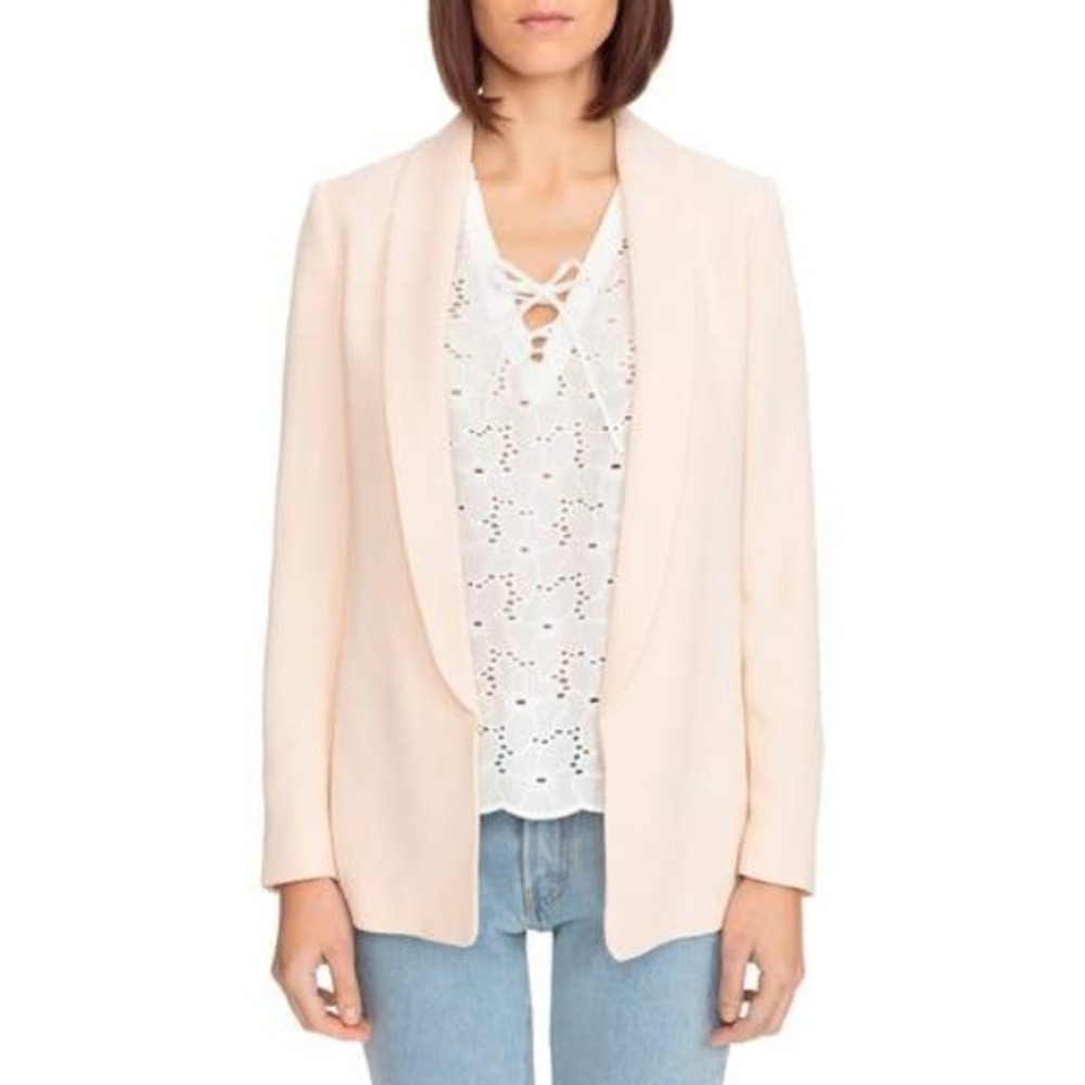 SEZANE Veste Sarina Blazer In Nude Pink Women Size EU 34 US 2 XS Business Office